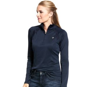 ARIAT TECH HEAT SERIES | navy/black quarter zip equestrian base layer